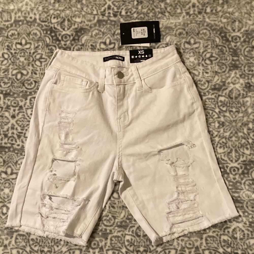 Ripped Jean Shorts